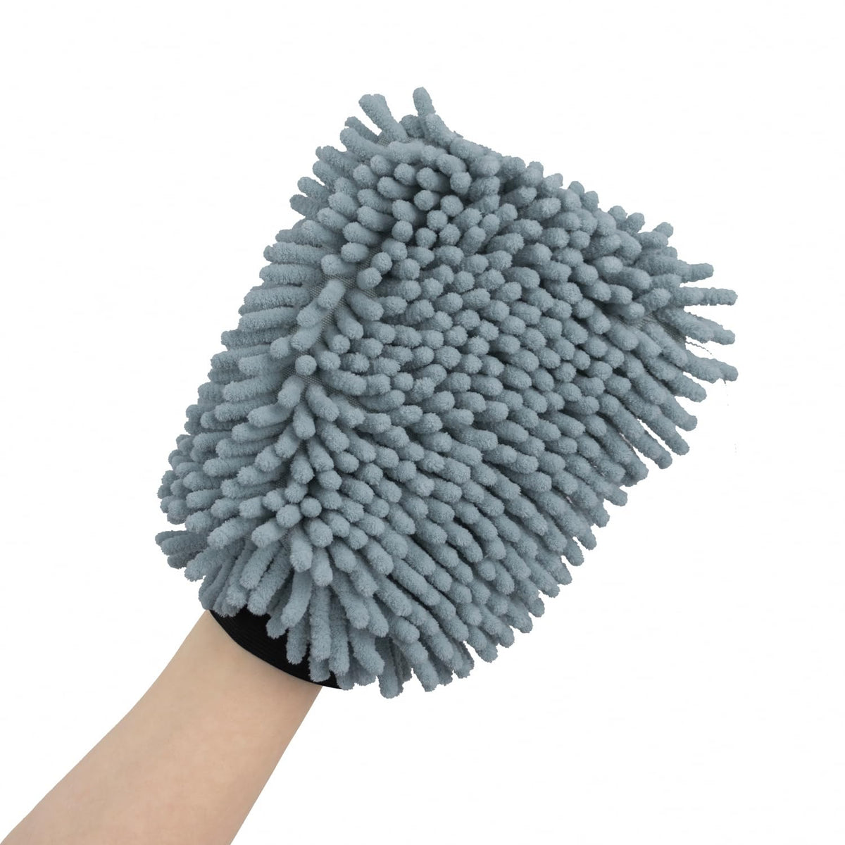 JVL Microfibre Cleaning Hand Mitt - Reusable Dusting & Polishing Glove | Machine Washable | Grey 8