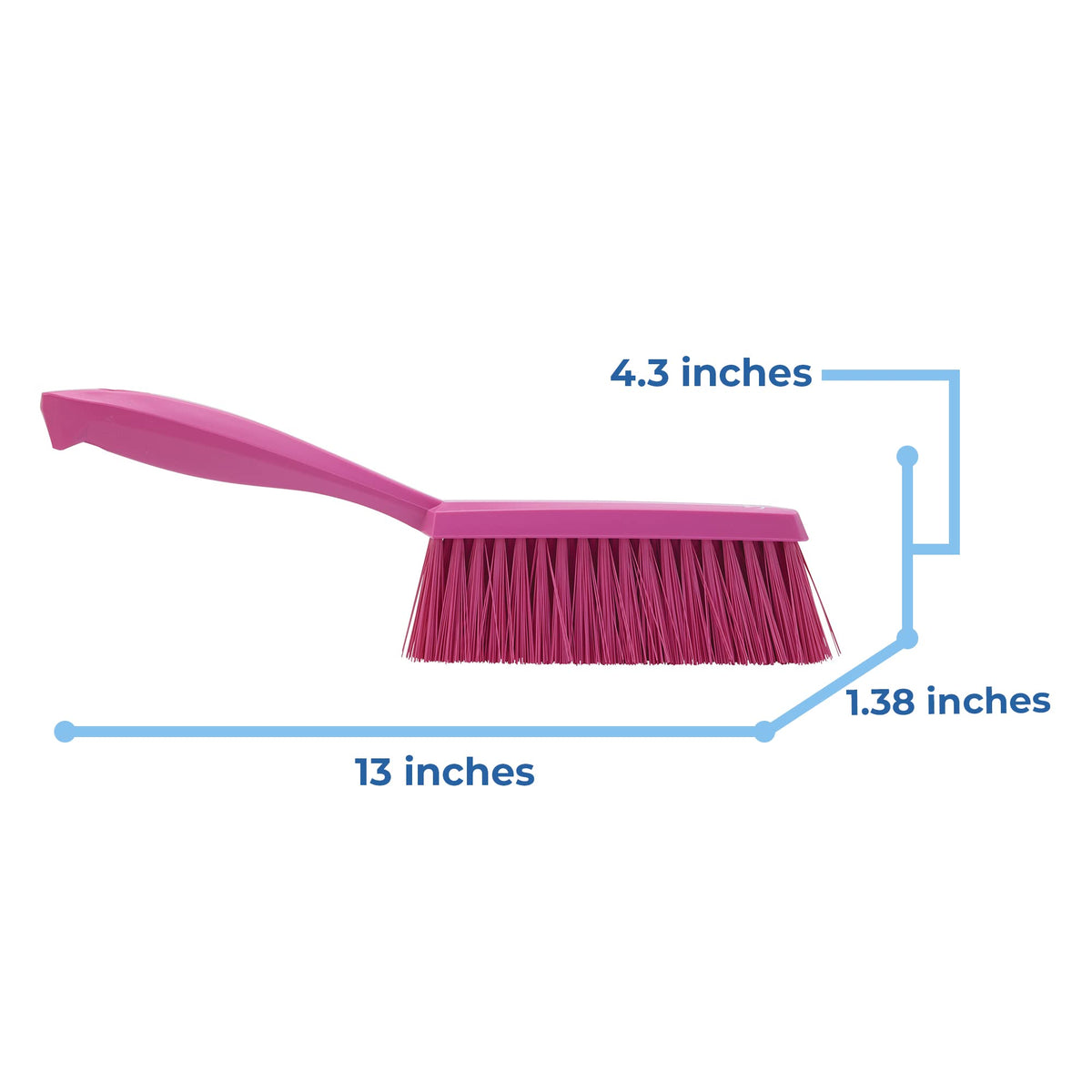 Vikan 45891 Hand Brush - Medium Bristles, Ergonomic Handle, Pink | 330mm Length 2