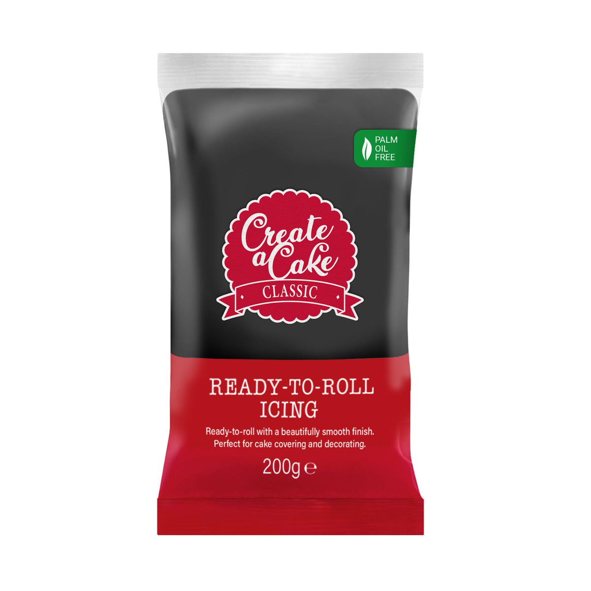Create A Cake Black Ready To Roll Fondant Icing - 1.6kg Pack | Palm Free Sugar Paste 3