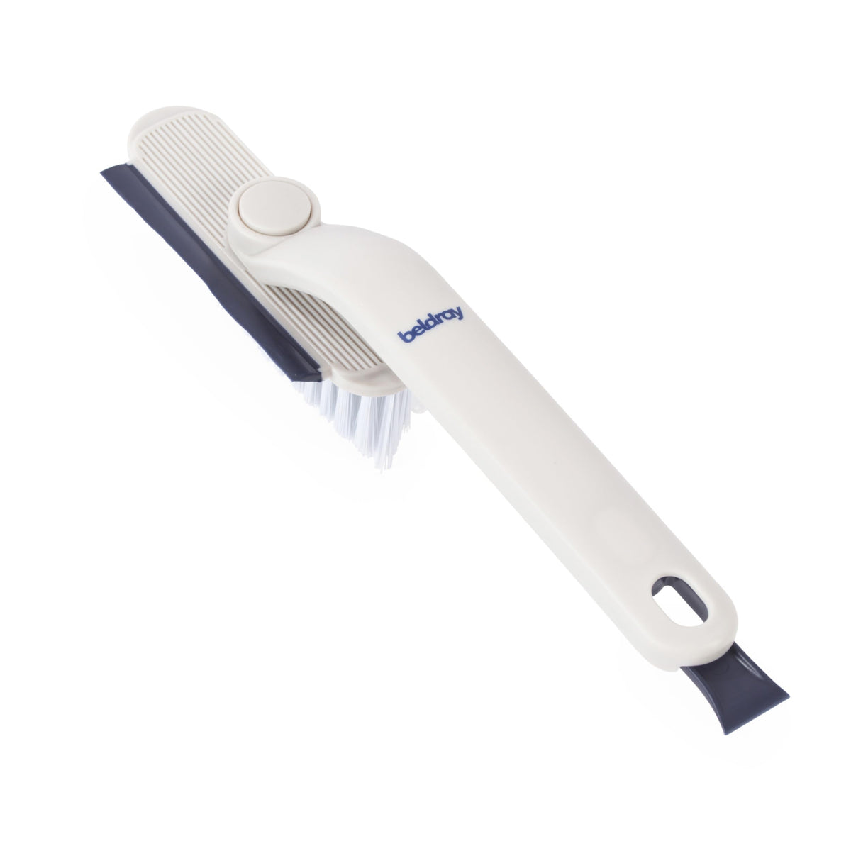 Beldray 4-in-1 Bathroom Cleaning Tool - 360° Rotating Head, V-Shaped Bristles, Scraper & Tweezers | Grey 7