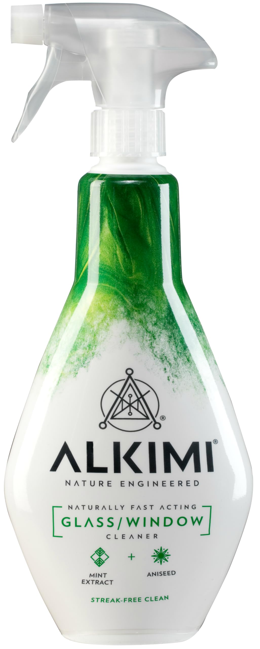 ALKIMI Glass & Window Cleaning Spray - Streak-Free Shine, Natural Mint & Aniseed Scent, 500ml