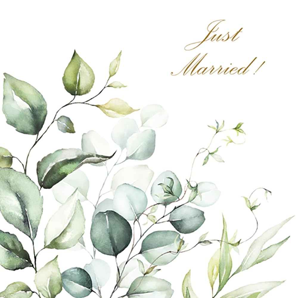 Anniversary House Eucalyptus Foliage Wedding Lunch Napkins - 3 Ply, 33cm