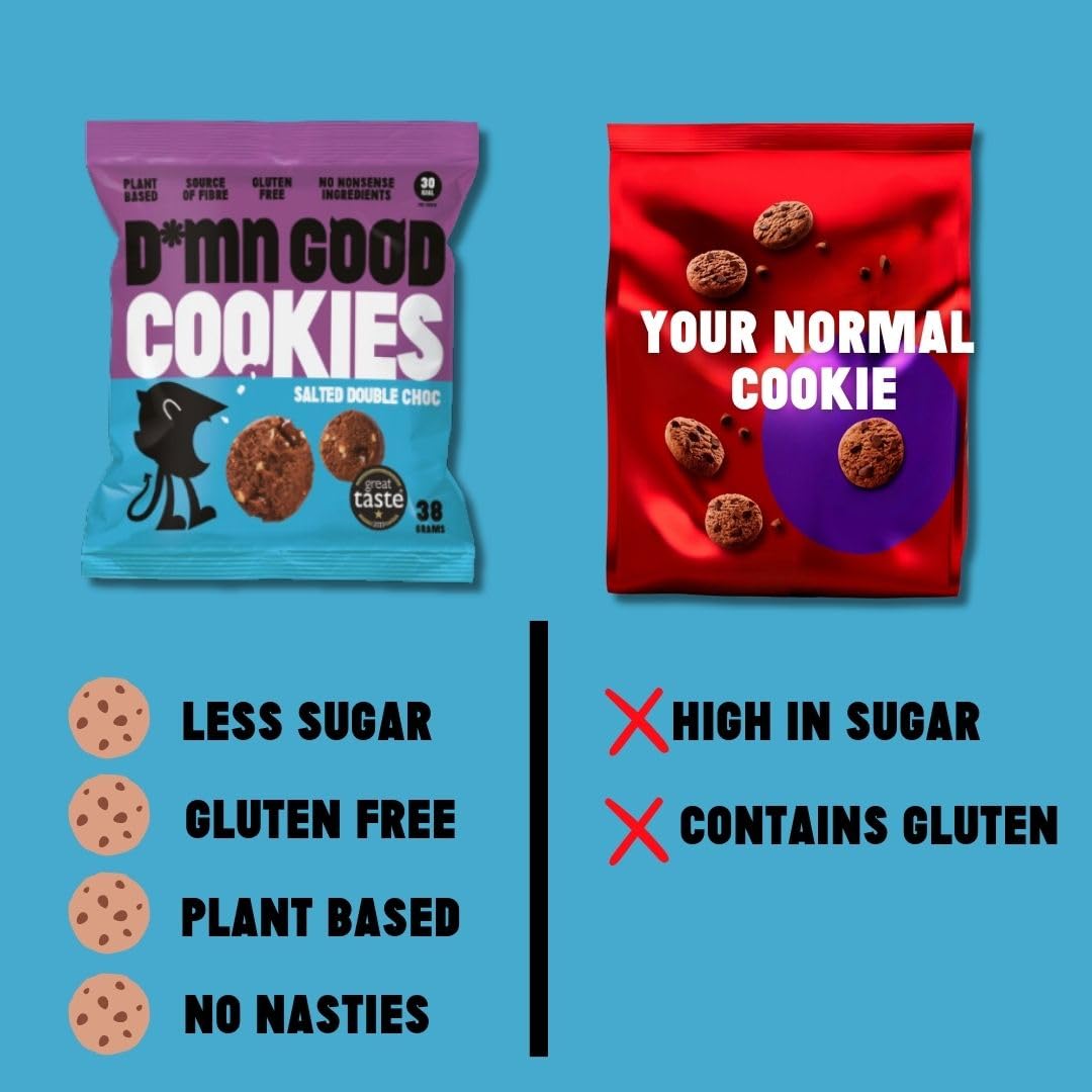 D*MN GOOD Salted Double Chocolate Cookies - Vegan & Gluten-Free | 12 Pack 3