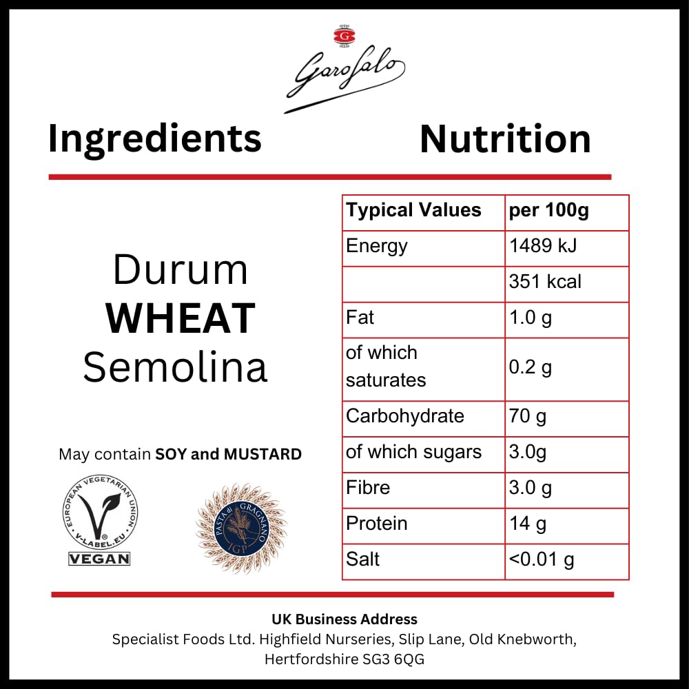 Garofalo Fusilli Italian Dry Pasta - 1kg Pack | Bronze-Drawn | Durum Wheat Semolina