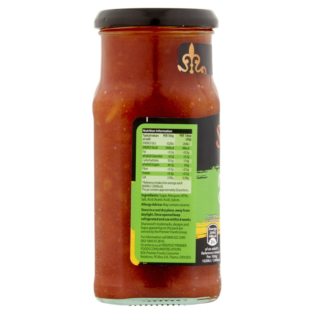 Sharwood's Green Label Mango Chutney - Tangy & Versatile Condiment | Pack of 2 x 530g 2