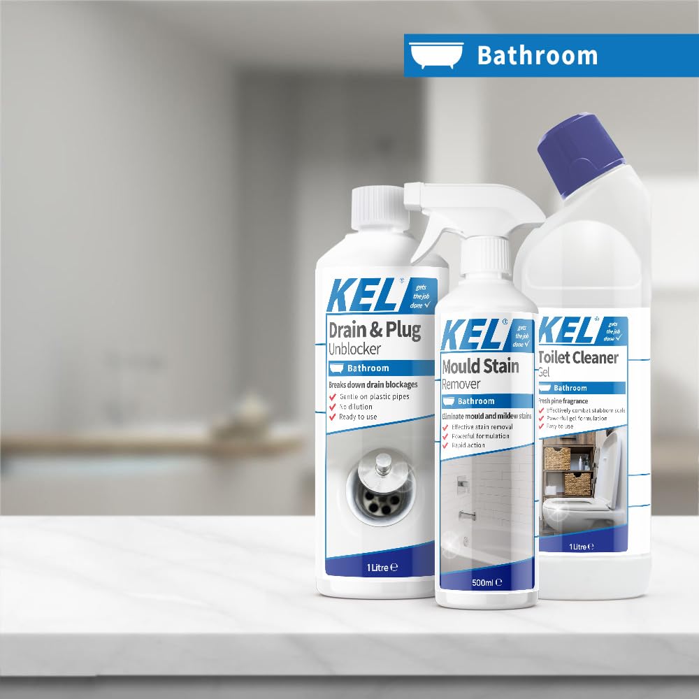 KEL Limescale Remover Foam Spray - 500ml Bottle | Bathroom Descaler | Tackles Rust & Urine Stains 6