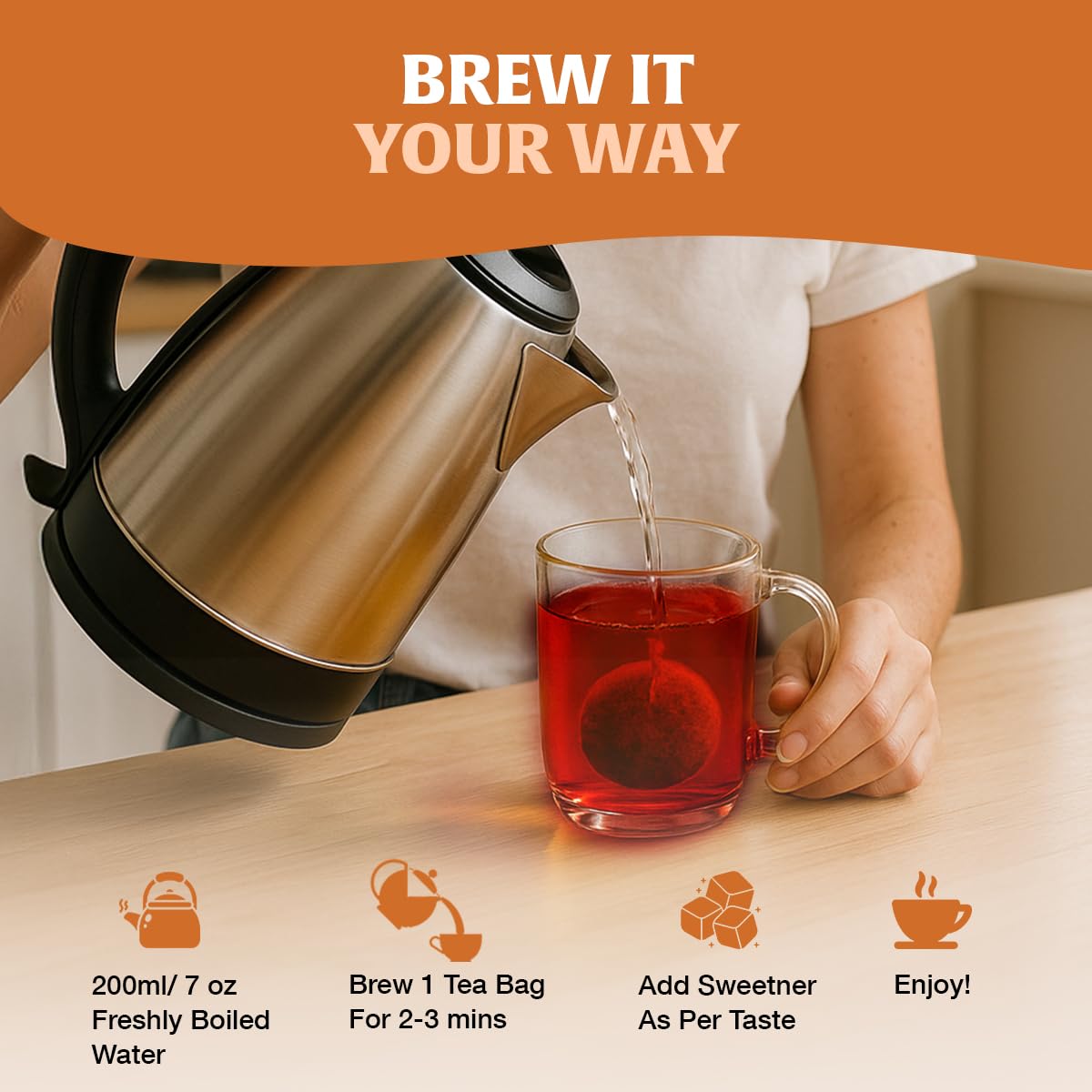HANDPICK Earl Grey Black Tea Bags - 100 Count | Bergamot Extracts | Nourishing & Refreshing 7