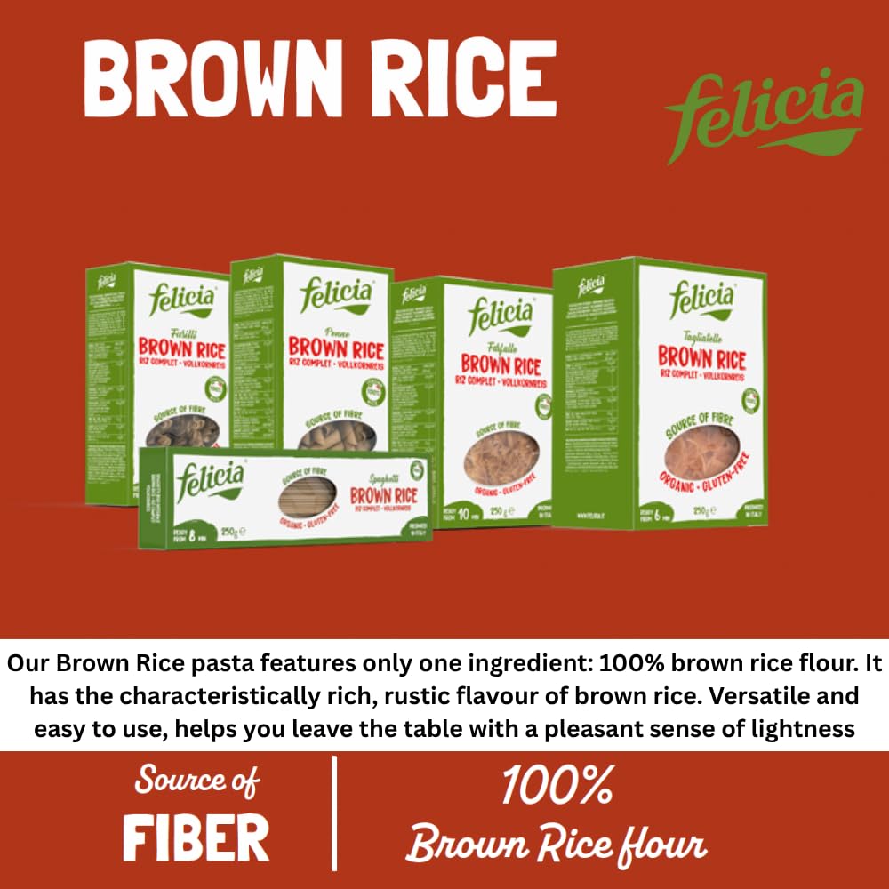 Felicia Organic Brown Rice Fusilli - Certified Gluten Free | 250g | Vegan 6
