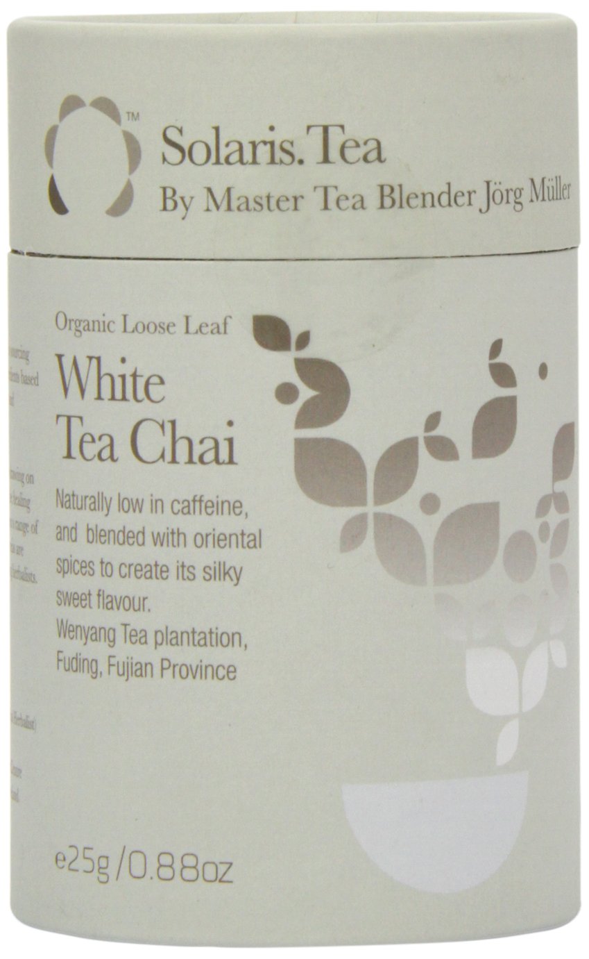 Solaris Tea Organic Loose Whole Leaf White Tea Chai - 25g | Antioxidant Rich | Immune Support