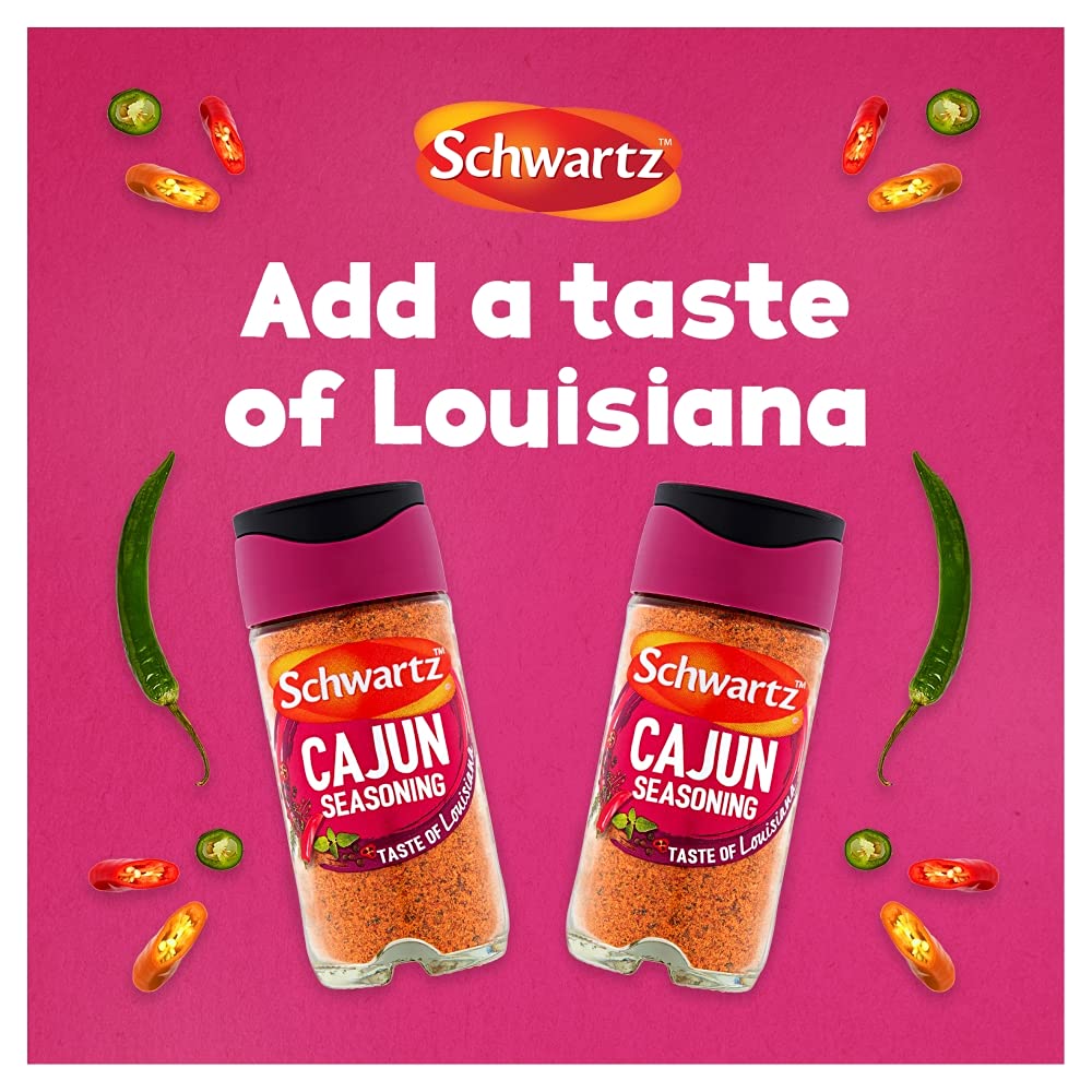 Schwartz Cajun Seasoning - Taste of Louisiana | 44g Jar | Pack of 6 6