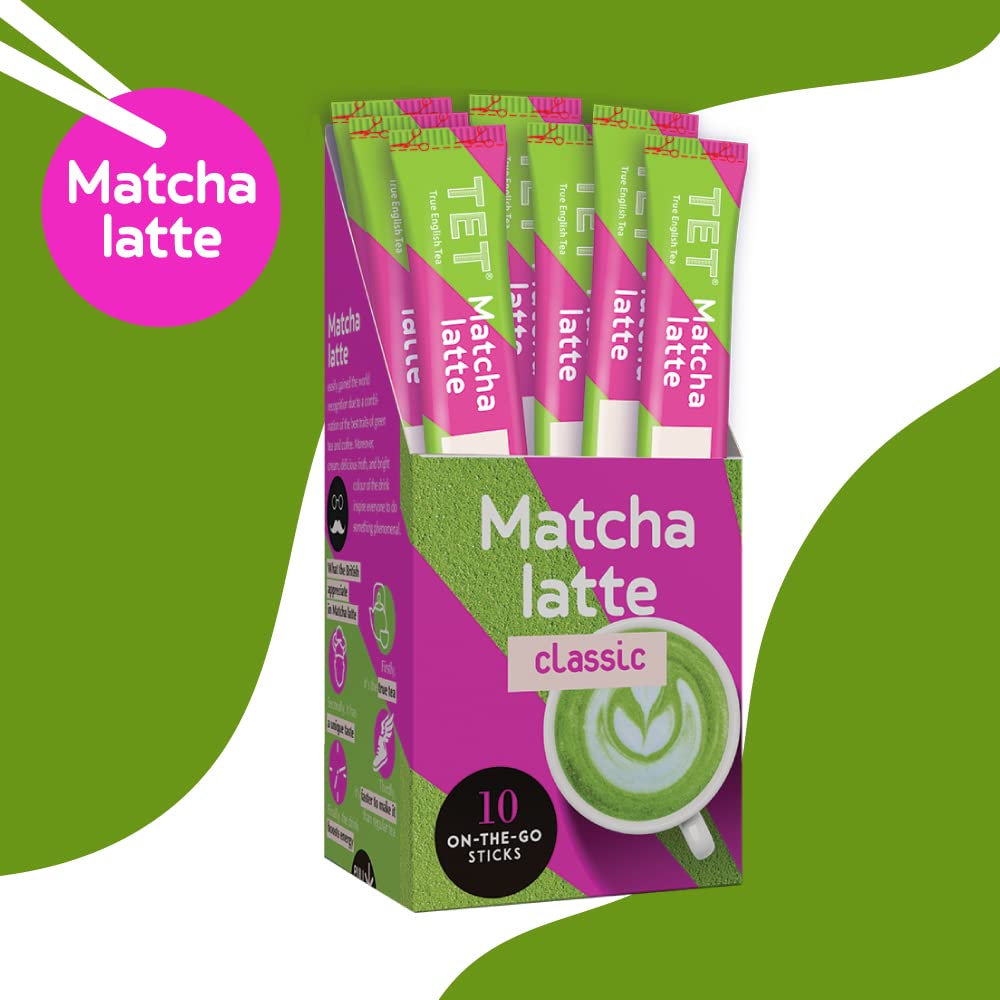 TET Matcha Latte Classic - Green Tea Drink Mix | 2 x 100g Sticks 7