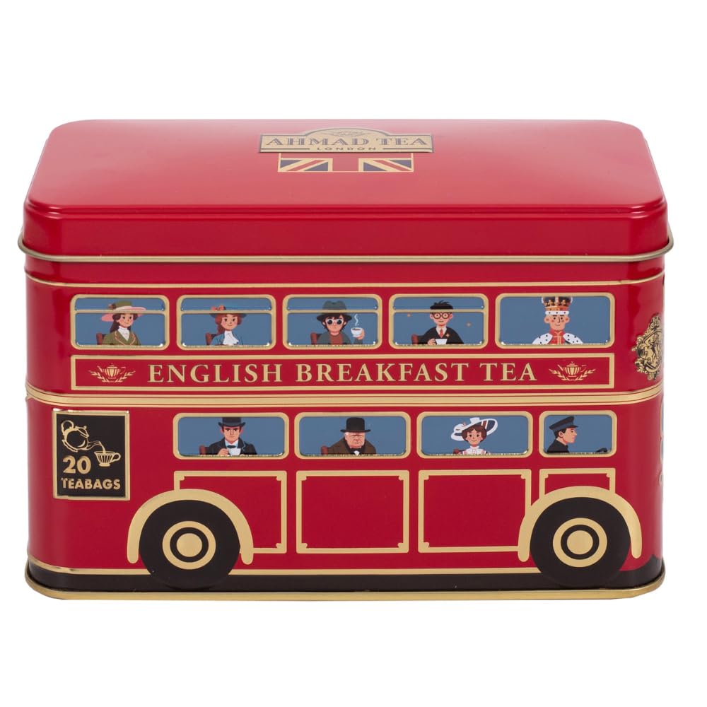 Ahmad Tea English Breakfast Tea - 20 Teabags in London Bus Money Box Caddy 2