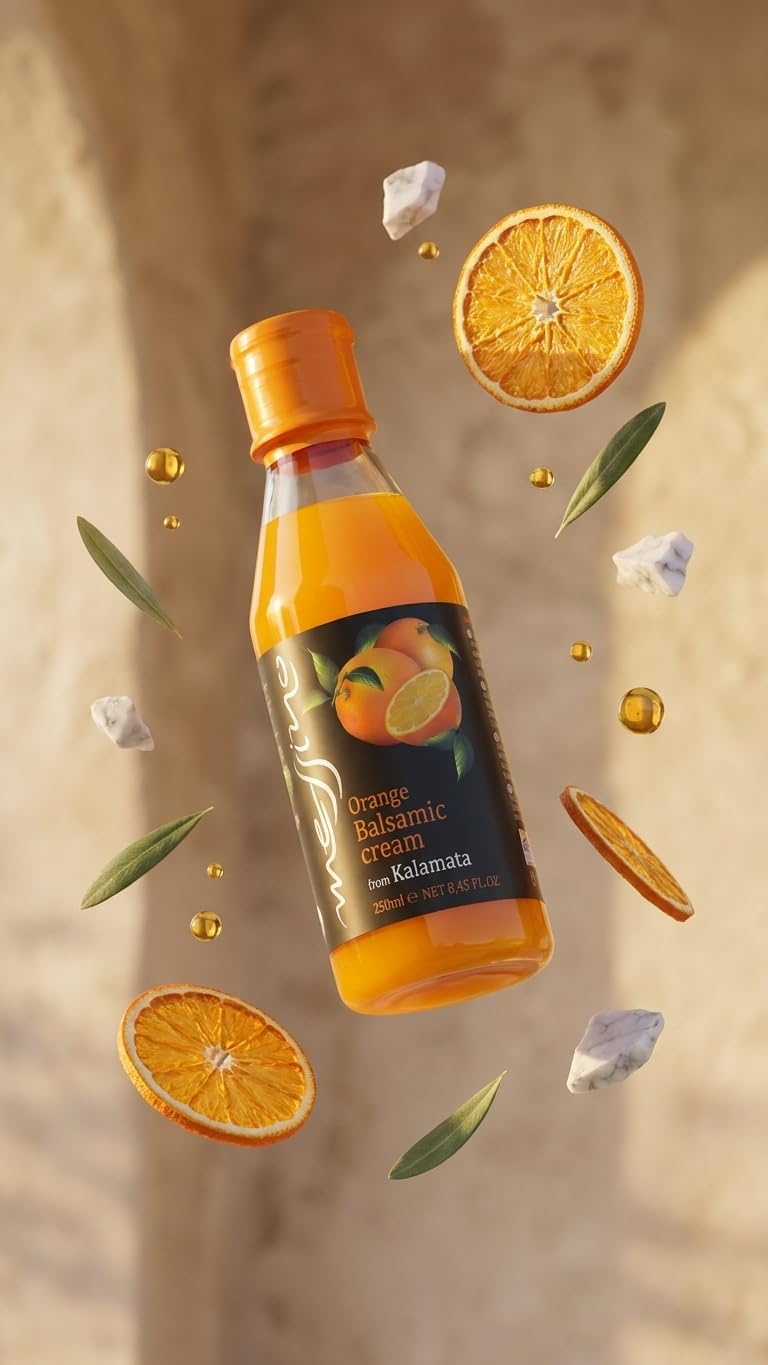 Messino Greek Orange Balsamic Cream - Fruity White Balsamic Glaze with Real Orange, 2 x 250ml Bottles 6