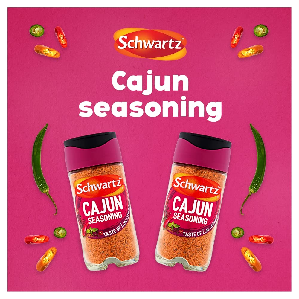 Schwartz Cajun Seasoning - Taste of Louisiana | 44g Jar | Pack of 6 3