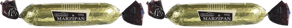 Schluckwerder Marzipan Bar - 100g | Dark Chocolate Covered | Pack of 2