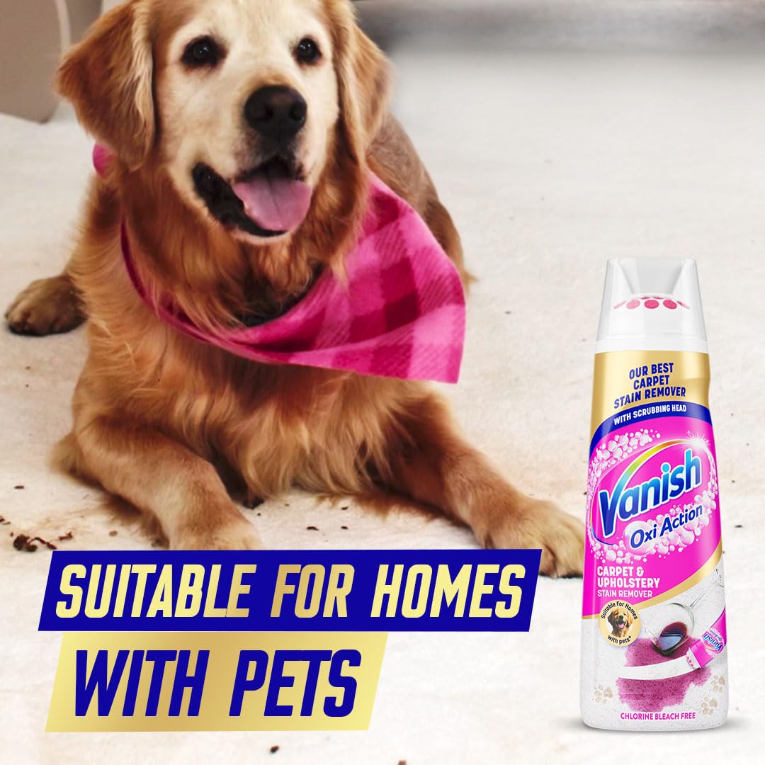 Vanish Oxi Action Carpet Stain Remover - 195ml Bottle with Scrubbing Head (Pack of 2) 7