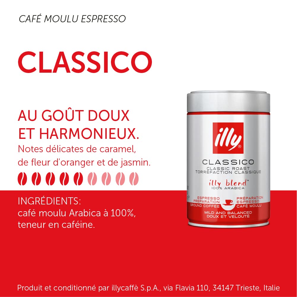 illy Classico Medium Roast Arabica Ground Coffee - 250g Bag (Pack of 3) 10