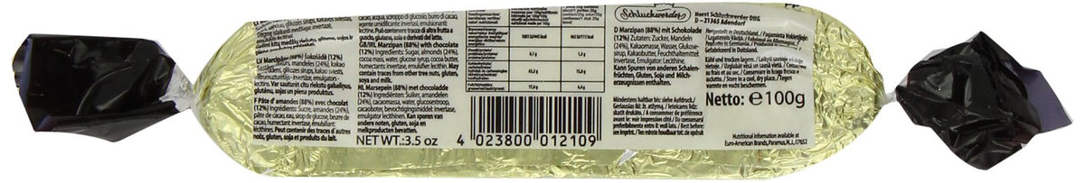 Schluckwerder Marzipan Bar - 100g | Dark Chocolate Covered | Pack of 2