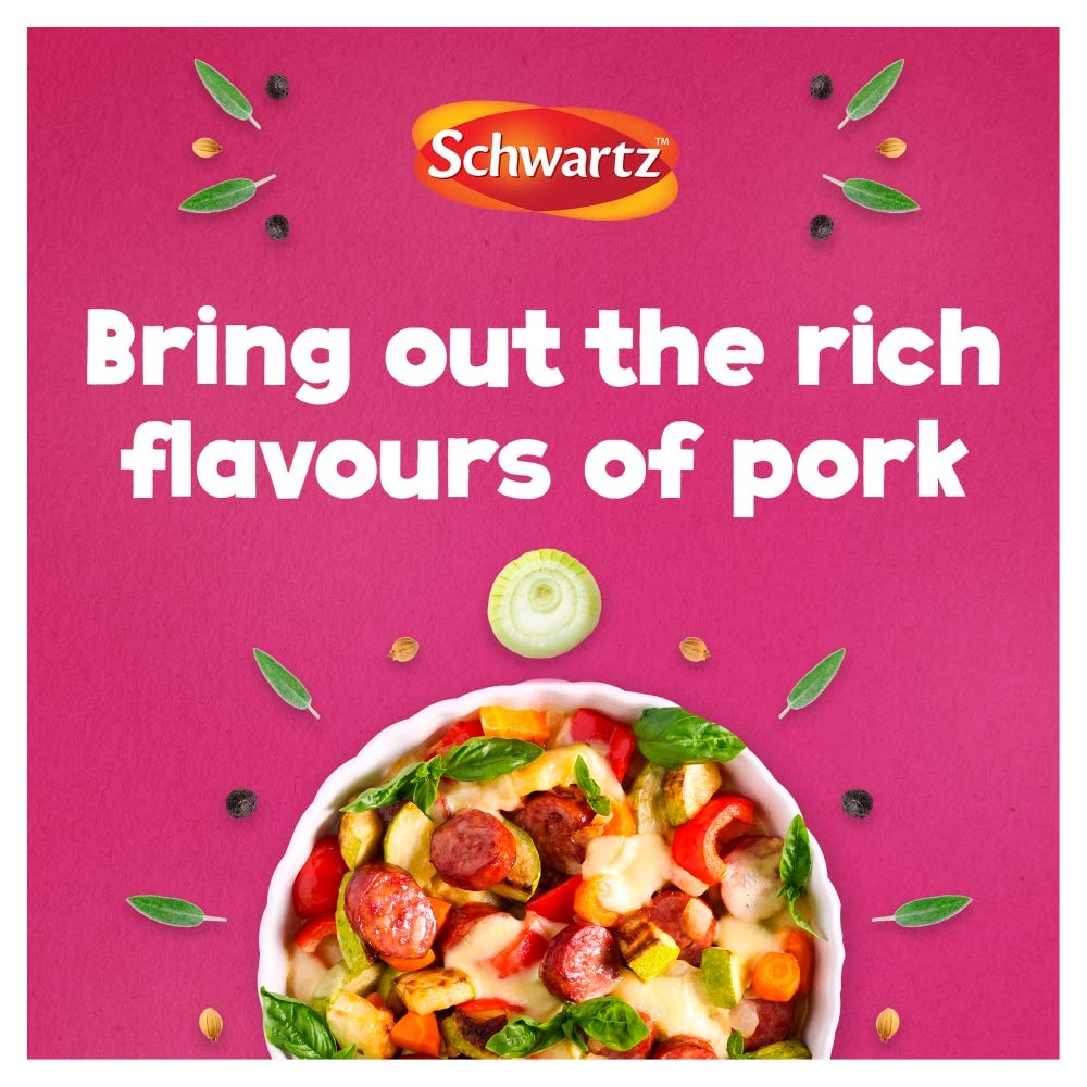 Schwartz Sage & Onion Pork Seasoning - 34g Jar (Pack of 6) 3