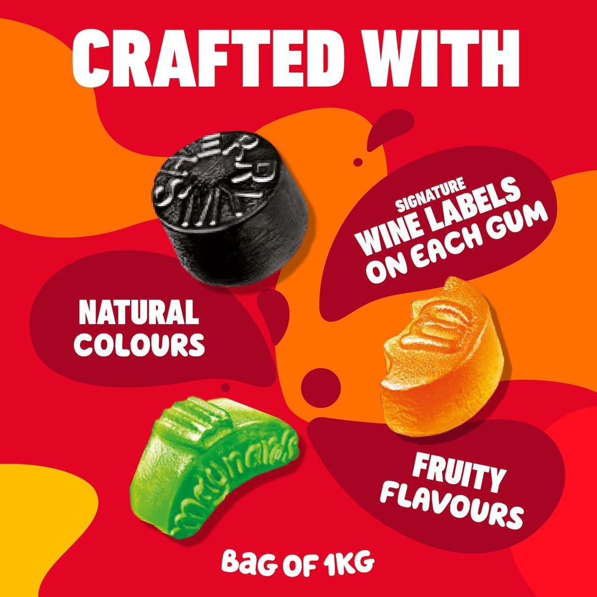 Maynards Bassetts Wine Gums - Fruity Chewy Sweets | 1 kg Bag 4