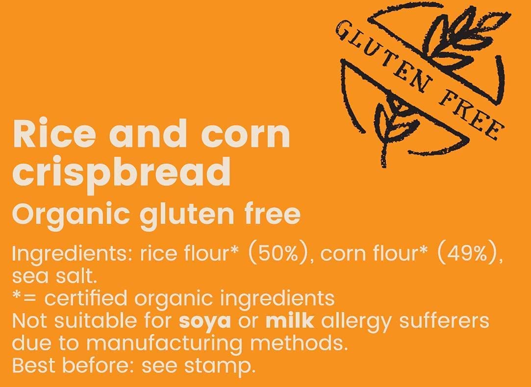 Amisa Organic Gluten-Free Rice and Corn Crispbread - 120g Pack of 6 3