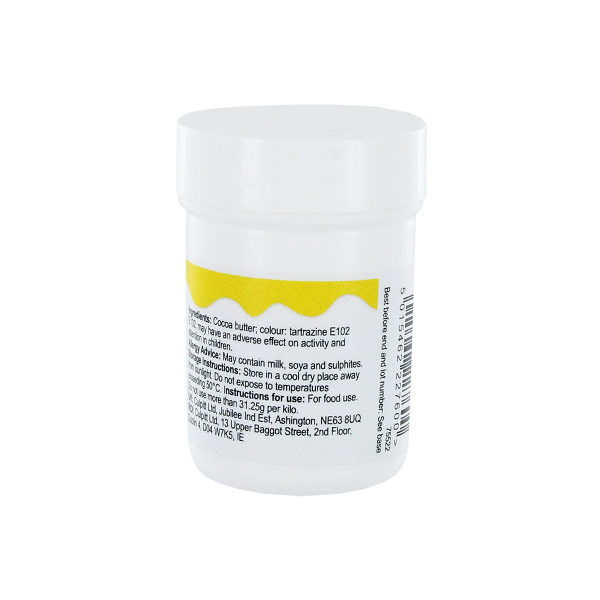 Colour Splash Yellow Cocoa Butter - 30g | Edible Chocolate Paint