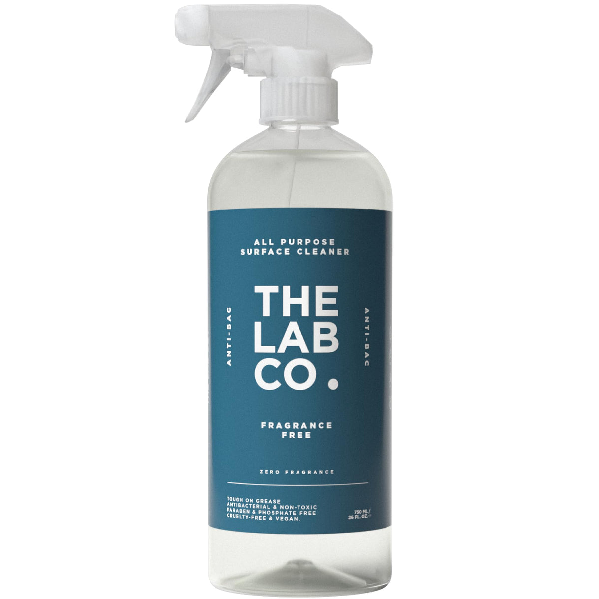 The Lab Co. Antibacterial All-Purpose Cleaner - 750ml | Fragrance-Free | Plant-Derived Ingredients 1