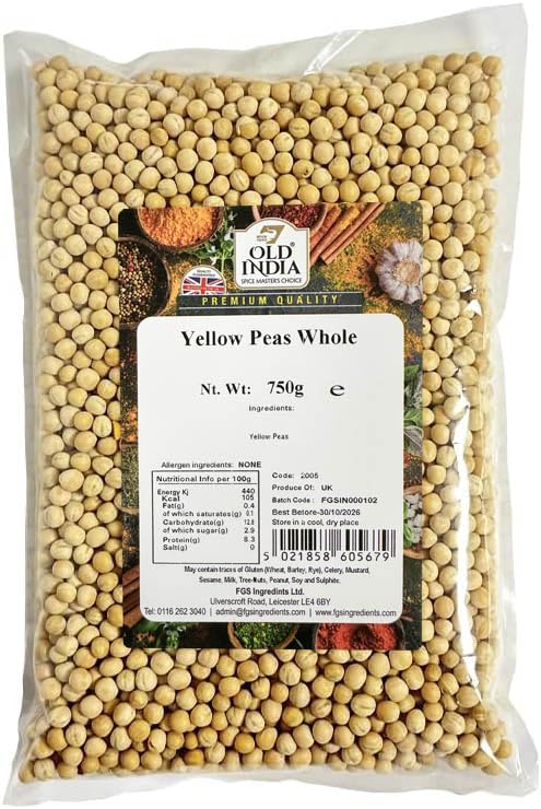Old India Whole Yellow Peas - 750g