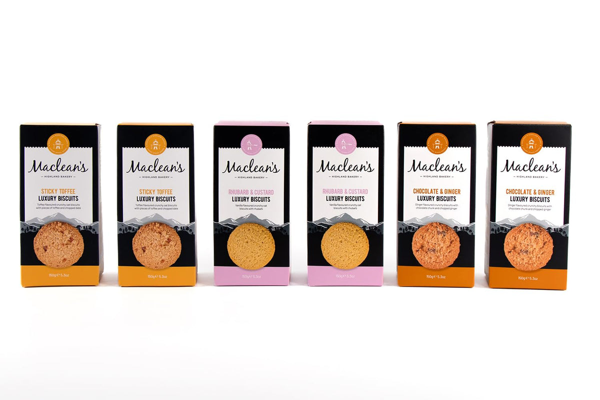 Maclean's Highland Bakery Luxury Biscuit Collection - 6 x 150g Packs (900g Total)