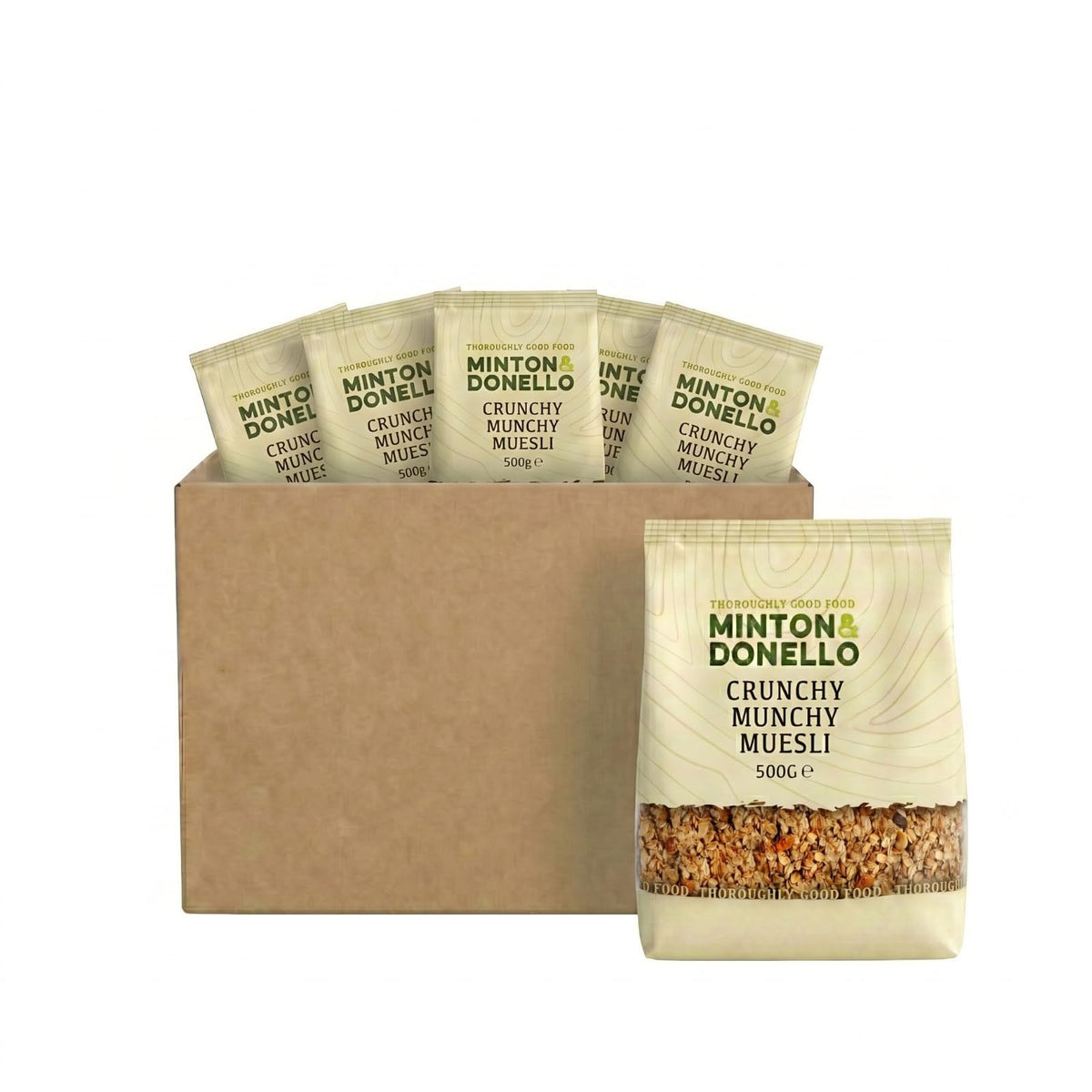Minton & Donello Crunchy Munchy Muesli - High Fibre, Oats Raisins Nuts & Seeds | 500g 3