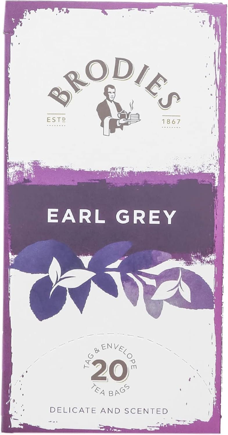 Brodies Earl Grey Tea Bags - 6 Boxes of 20 Tea Bags Each (120 Total) 6