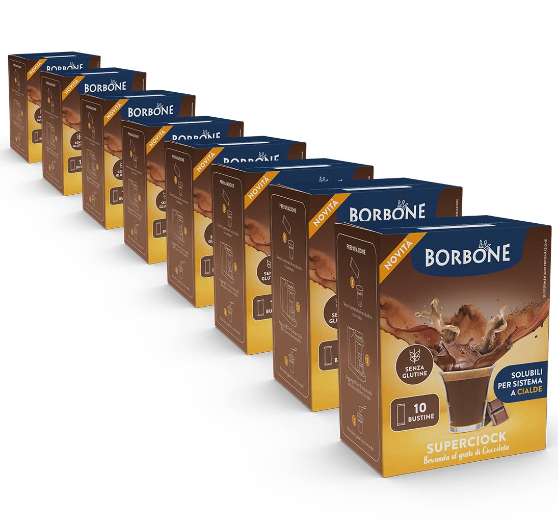 Caffè Borbone SuperCiok Chocolate Drink Mix - 80 Sticks | Instant Hot Chocolate | Made in Italy