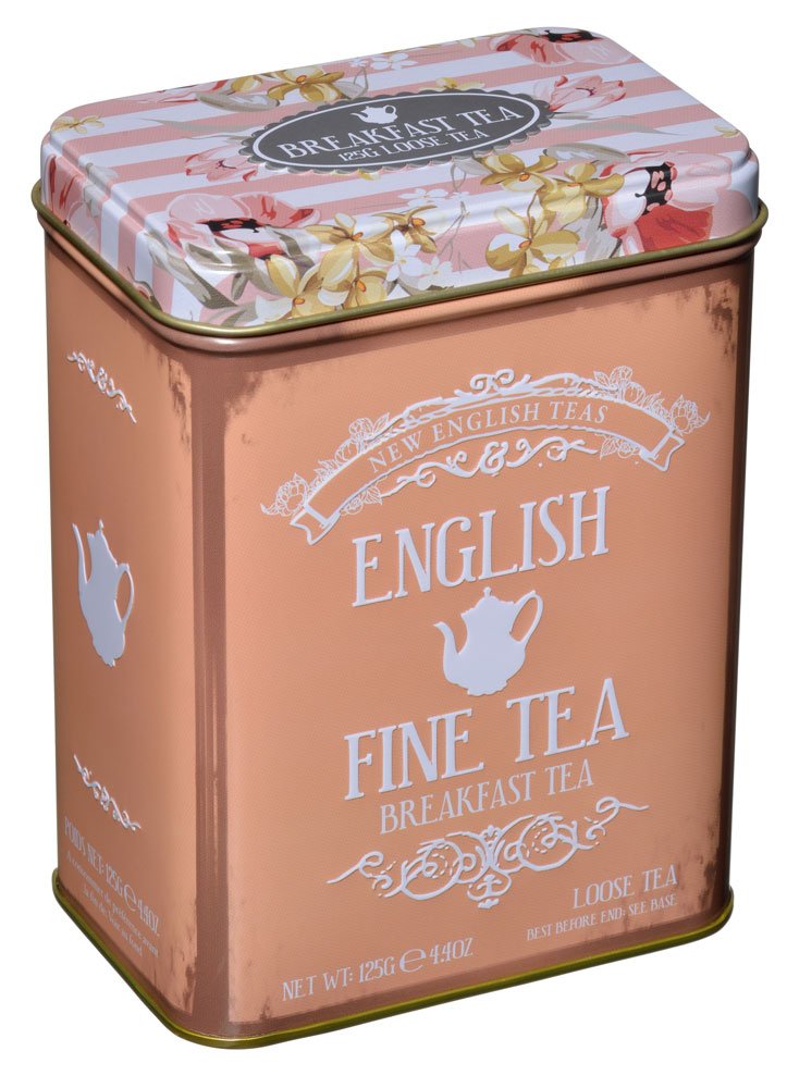 New English Teas English Breakfast Loose Leaf Tea - 125g Tin | Vintage Floral Design | Sri Lankan Origin 1