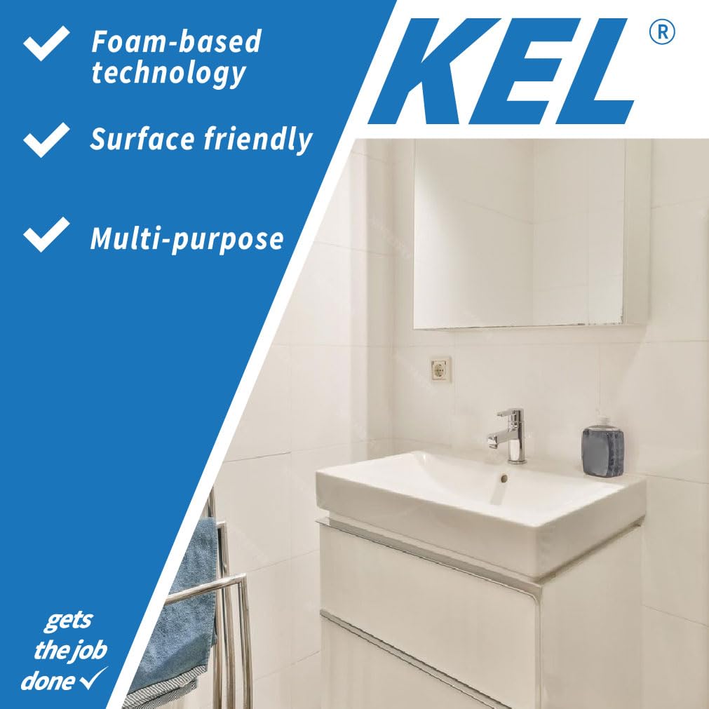 KEL Limescale Remover Foam Spray - 500ml Bottle | Bathroom Descaler | Tackles Rust & Urine Stains 3