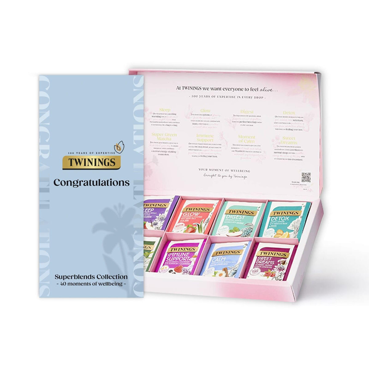 Twinings Superblends Congratulations Collection - 40 Tea Bags | 8 Blends | 80g