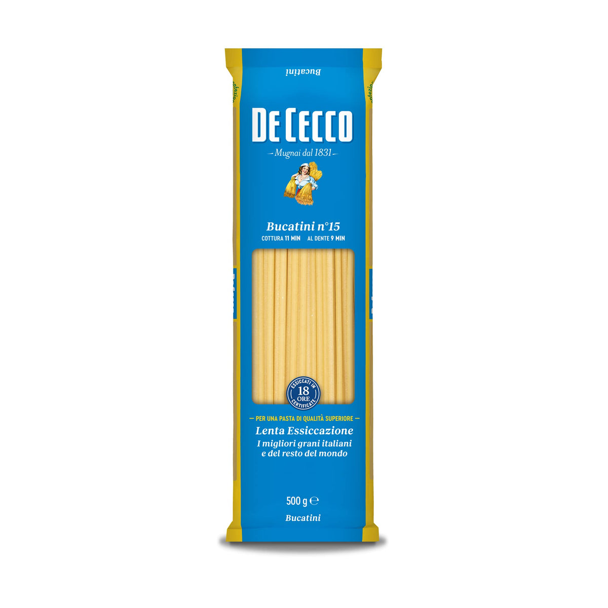 De Cecco Bucatini No. 15 Pasta - Bronze Drawn, Slow Dried | 500g