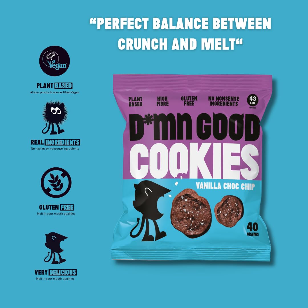 D*MN GOOD Salted Double Chocolate Cookies - Vegan & Gluten-Free | 12 Pack