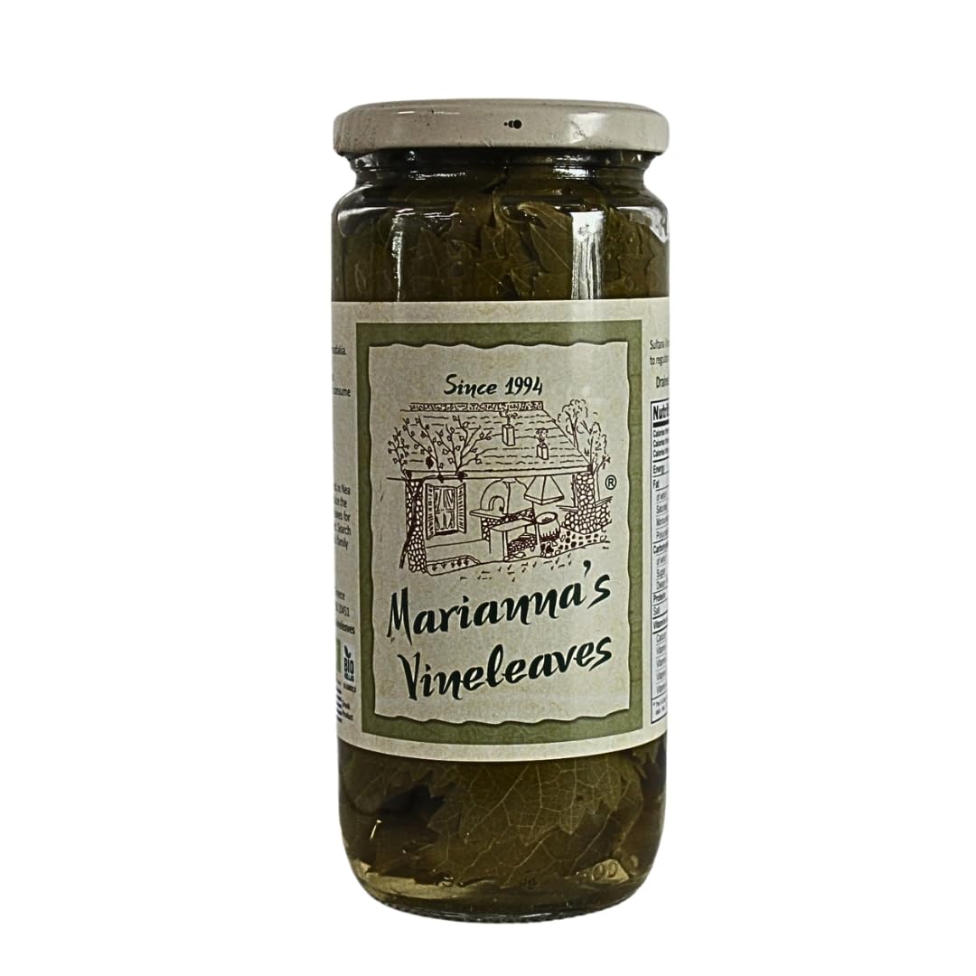 Marianna's Organic Vine Leaves - 200g Jar (Approx. 60 Leaves)