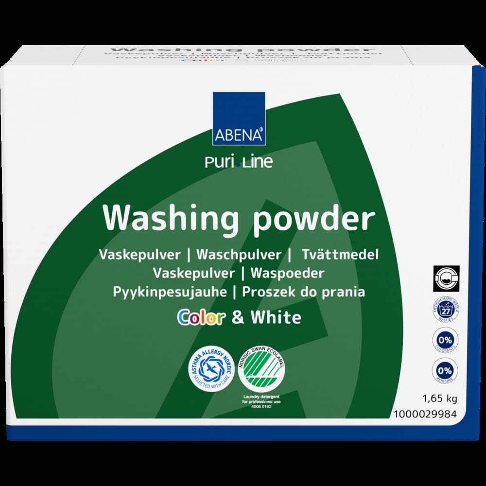 ABENA Washing Powder - Hypoallergenic, Fragrance-Free, Eco-Labelled | 1.65 kg