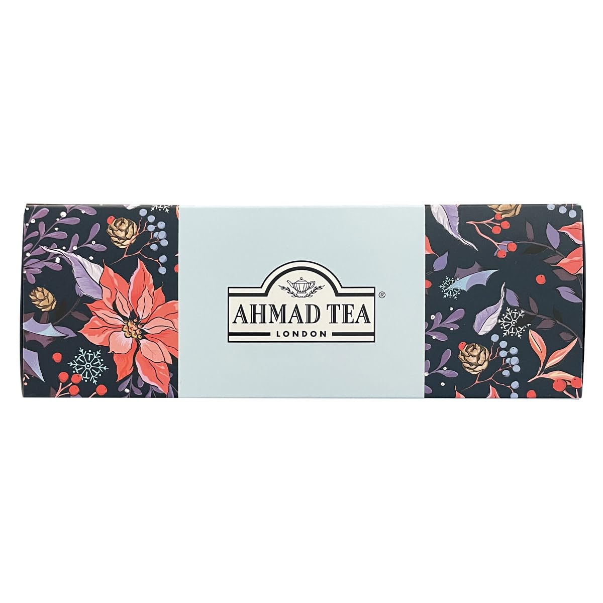 Ahmad Tea Christmas Selection Pack - 60 Teabags - English Breakfast, Earl Grey, Cinnamon Haze, Cardamom, Chai Spice & English Tea No.1 4