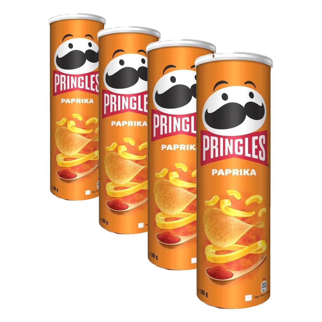 Pringles Paprika Crisps 185g (Pack of 4)
