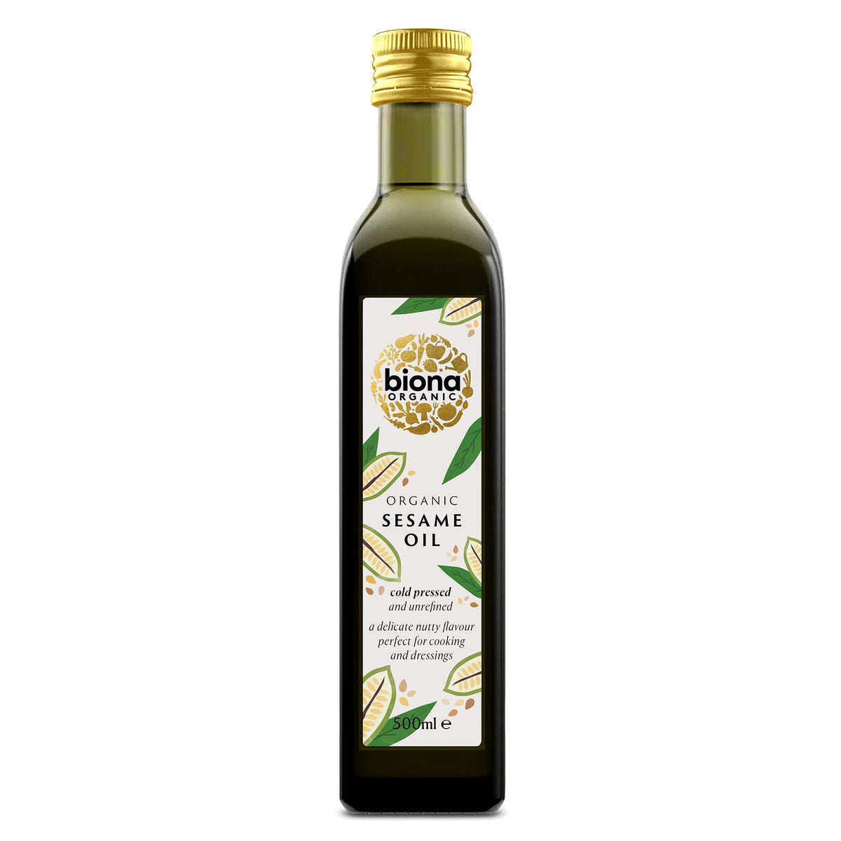 Biona Organic Sesame Seed Oil - Cold Pressed & Unrefined | 500ml | Nutty Flavour