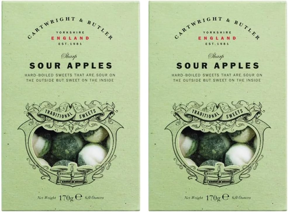 Cartwright & Butler Sour Apple Sweets - Pack of 2