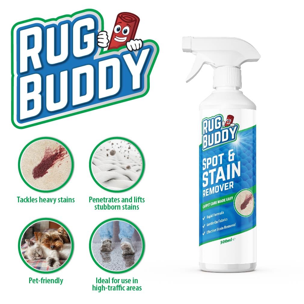 Rug Buddy Spot & Stain Remover - 500ml | Carpet & Upholstery Cleaner | Non-Toxic 5
