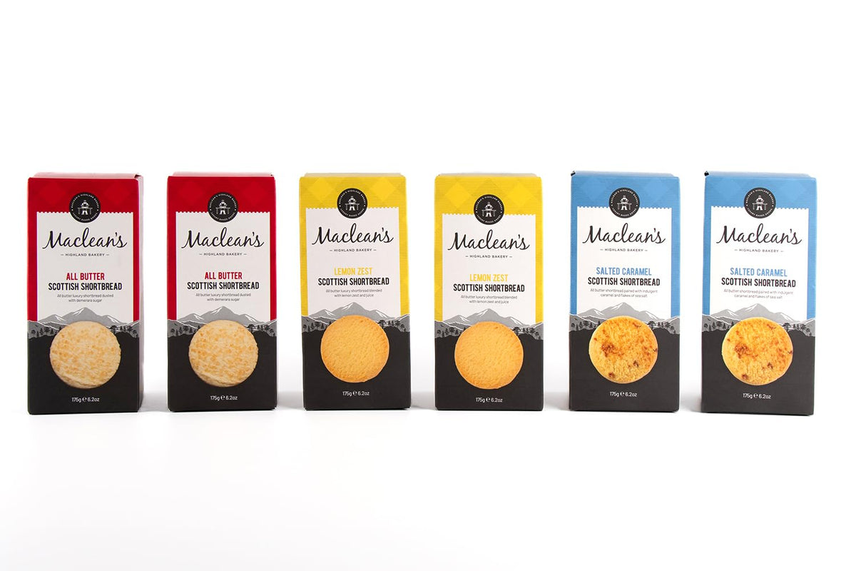 Maclean's Highland Bakery All Butter Scottish Shortbread Collection - 6 x 175g Packs