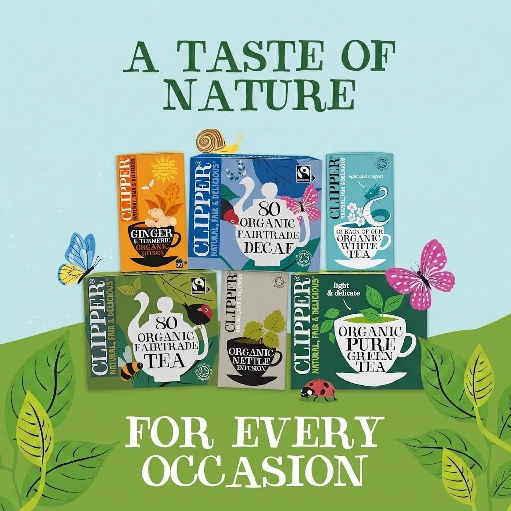 Clipper Organic Turmeric & Orange Herbal Infusions Tea - 80 Teabags | Caffeine Free | Natural Energy Boost 7