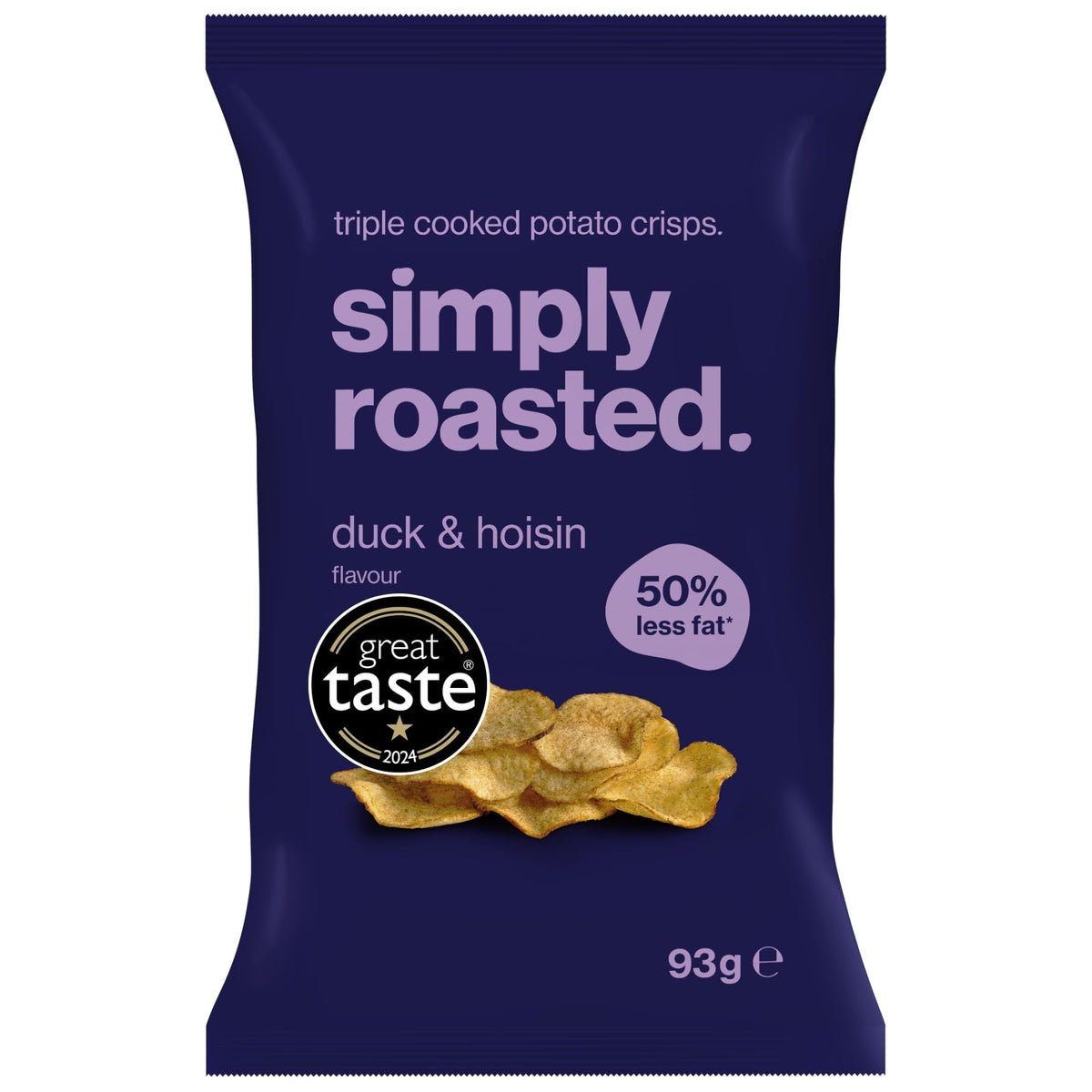 Simply Roasted Duck & Hoisin Crisps - 50% Less Fat Multipack | 6 x 93g Sharer Bags