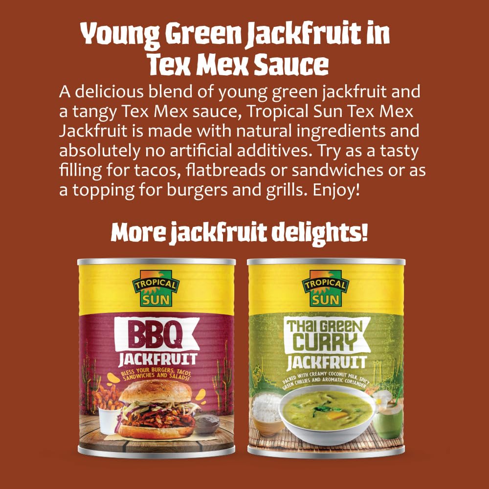 Tropical Sun Ready-to-Eat Tex Mex Jackfruit - 400g | Vegan & Vegetarian Friendly 4