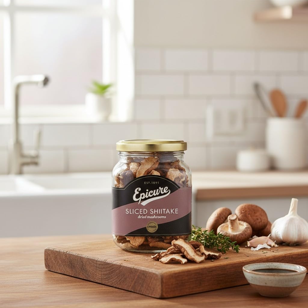 Epicure Sliced Shiitake Dried Mushrooms - Intense Umami Flavour | 30g | Natural Ingredients 5