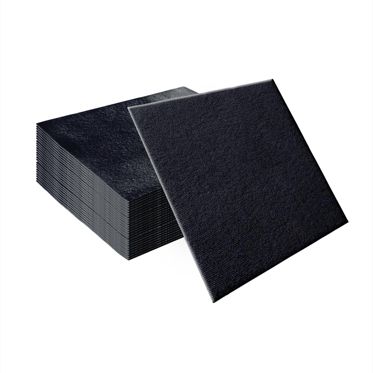 PAW Decor Collection Soft Linen Feel Napkins - 40 x 40 cm, 50 Pack, Black